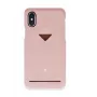 Θήκη πλάτης με υποδοχή καρτών VixFox για iPhone X/XS — ροζ προστατευτική θήκη με θήκη καρτών