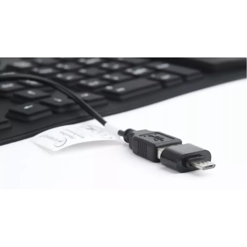 Πληκτρολόγιο σιλικόνης USB+PS/2 μαύρο