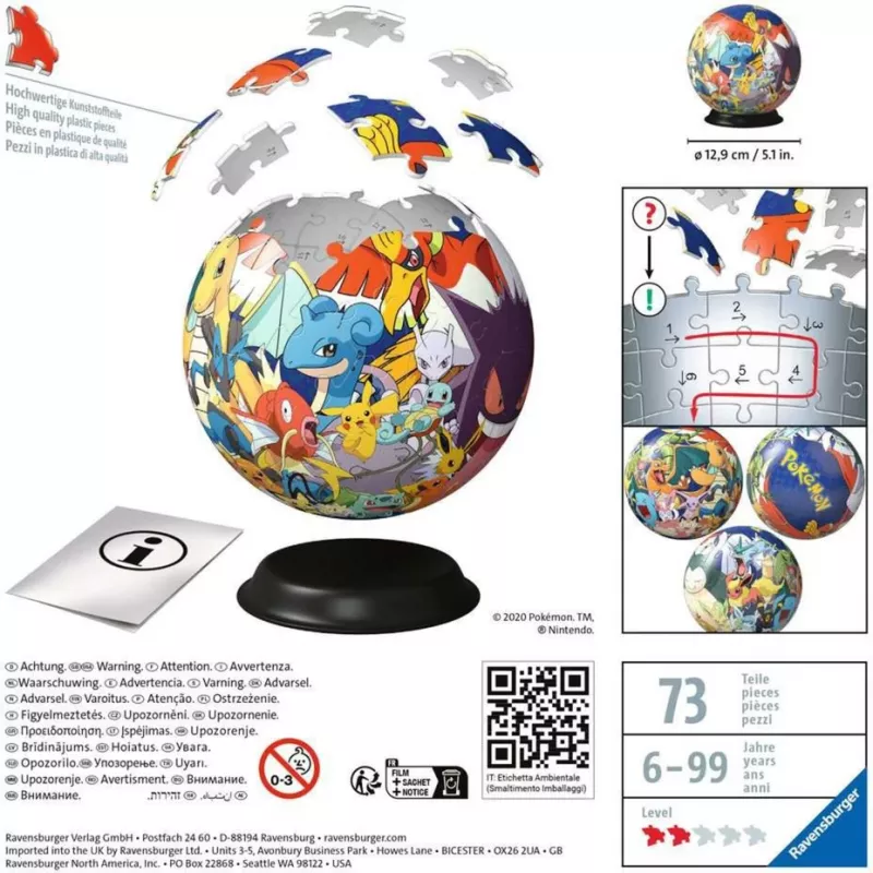 Ravensburger Pokémon 3D Παζλ 72 τεμ. Κινούμενα σχέδια
