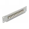 Patchpanel οπτικών ινών DeLOCK 10 ιντσών 12 Port LC Duplex μπεζ 1U γκρι