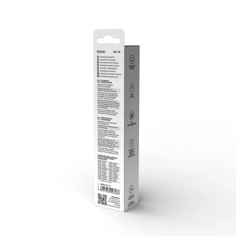 Τηλεχειριστήριο Savio RC-12 IR ασύρματο TV