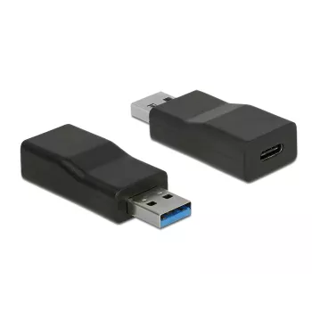 Προσαρμογέας καλωδίου DeLOCK 65696 USB 3.1 Gen 2 Type-A σε Type-C μαύρο