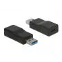 Προσαρμογέας καλωδίου DeLOCK 65696 USB 3.1 Gen 2 Type-A σε Type-C μαύρο