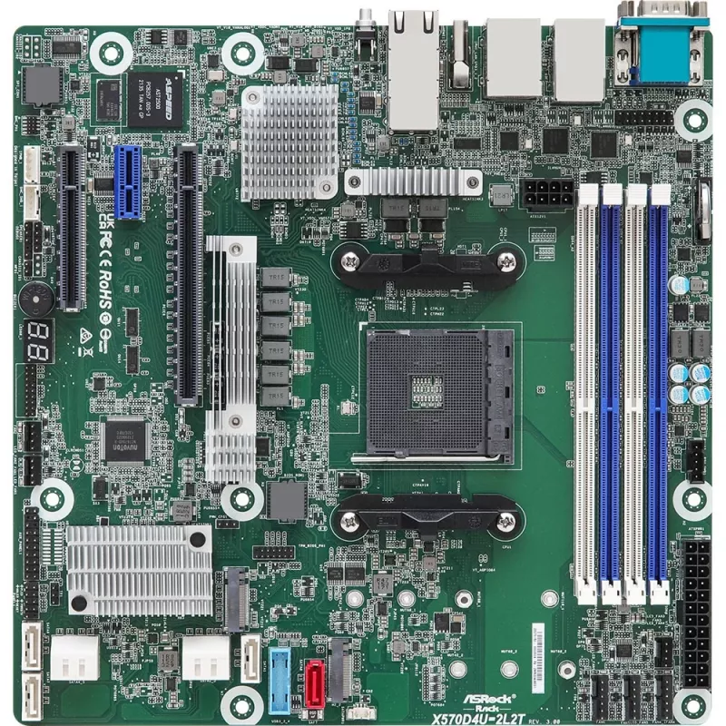 ASRock X570D4U-2L2T/BCM Μητρική AMD X570 Υποδοχή AM4 micro ATX
