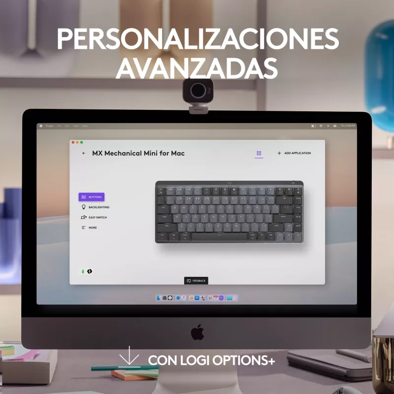 Logitech MX Mechanical Mini Ασύρματο Πληκτρολόγιο Tenkeyless Bluetooth