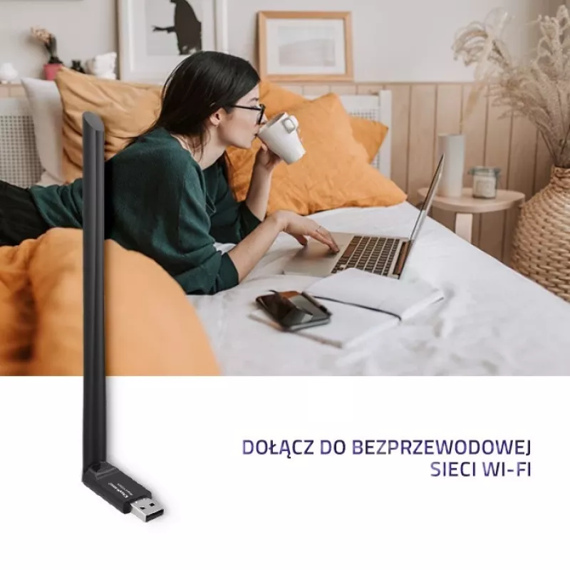 Κάρτα δικτύου Qoltec 57001 WLAN 150 Mbit/s
