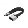 ROLINE καλώδιο USB 3.2 Gen 2 σιλικόνης, C-A, ST/BU, 10Gbit/s, Emark, μαύρο, 11 cm (11.02.9016)