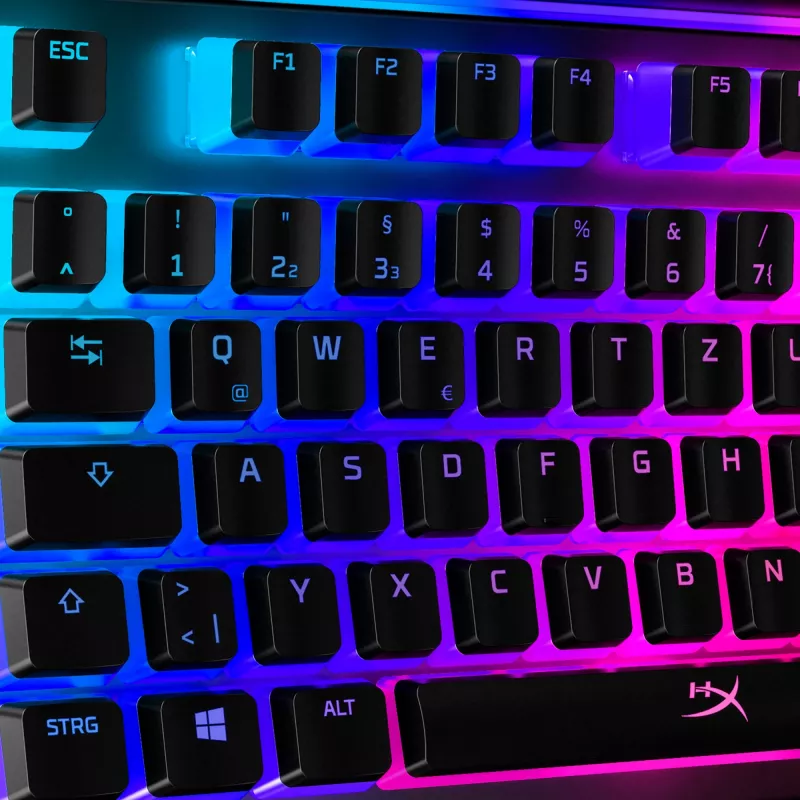 HyperX Pudding Keycaps – πλήρες σετ πλήκτρων – ABS – μαύρο (DE-Layout) – πλήκτρα πληκτρολογίου – ABS – μαύρο