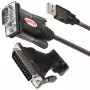 UNITEK Y-105A σειριακό καλώδιο μαύρο 1,5 m USB Type-A DB-9