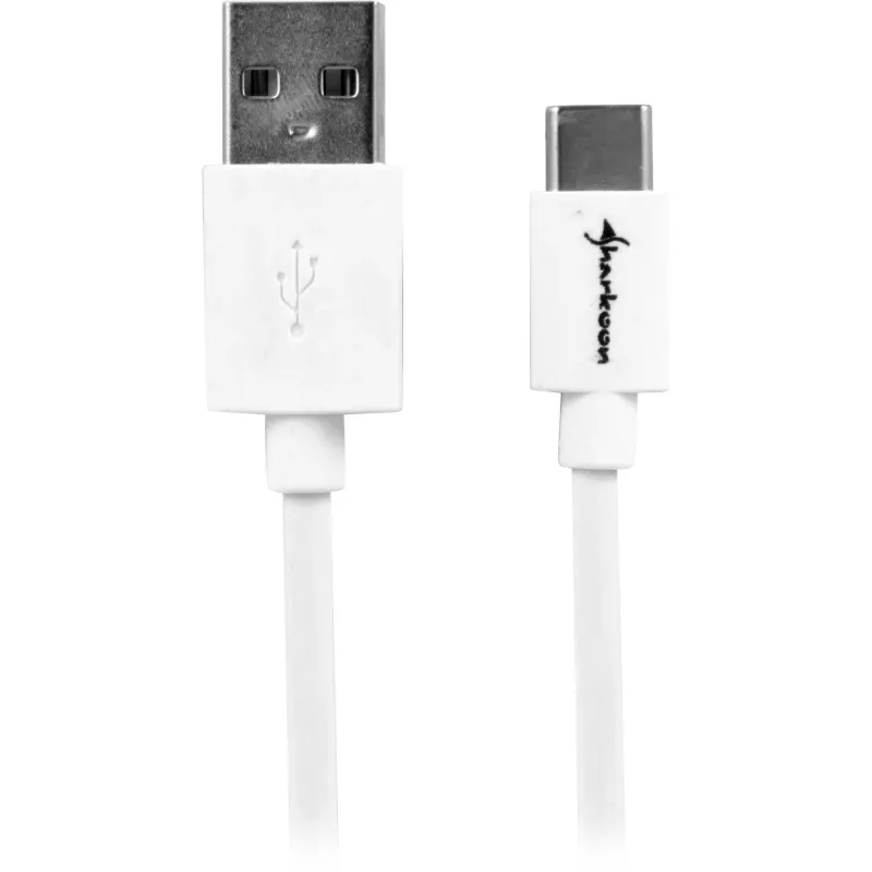 Καλώδιο προσαρμογέα USB Sharkoon USB 2.0 A σε USB‑C 1 m λευκό