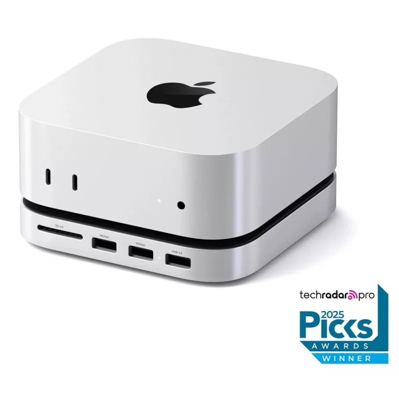 Satechi Laptop-Dock/Port-Replikator ST-GNMMES — ενσύρματο USB 3.2 Gen 2 Type-C Hub, USB-A & SD, ασημί