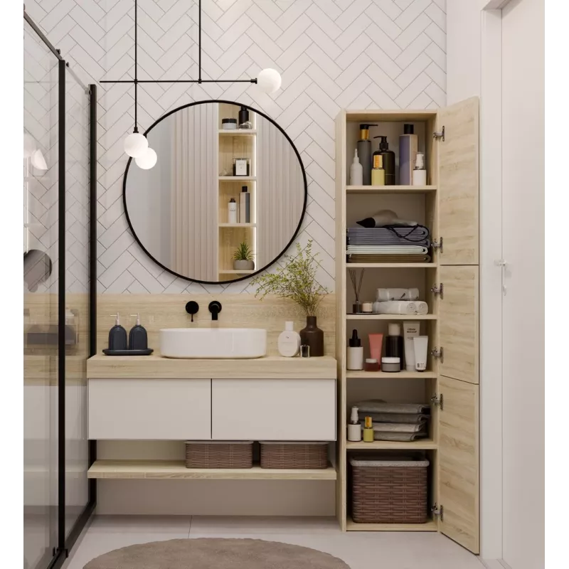 Topeshop S43 SONOMA ντουλάπι μπάνιου δρυς