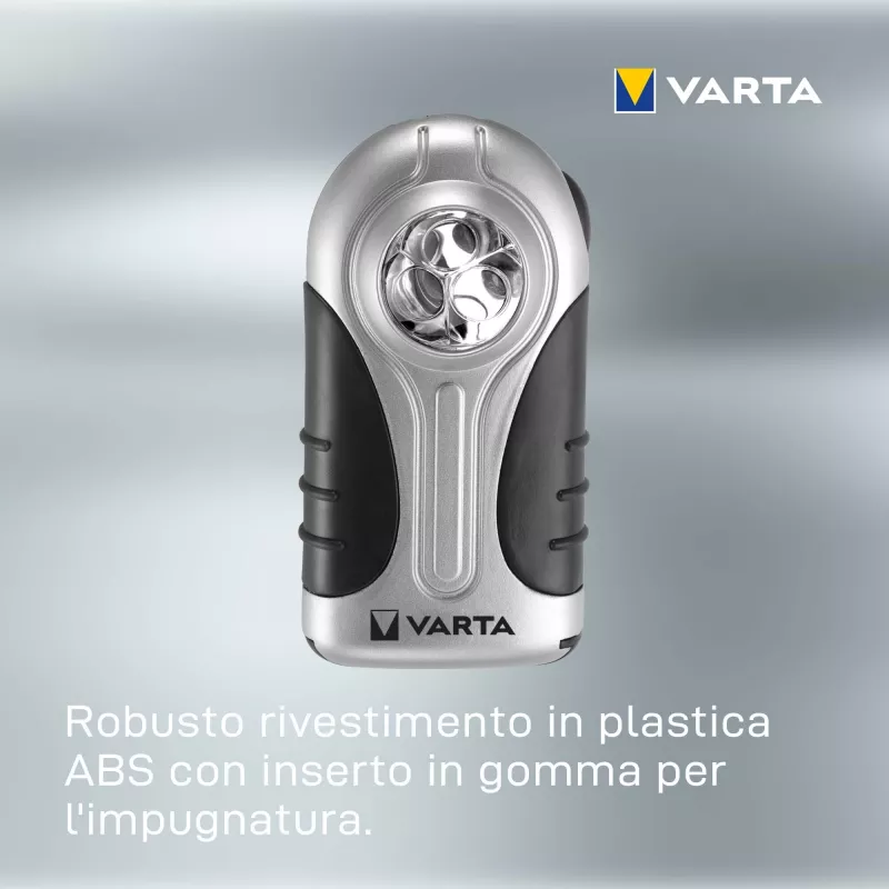 Φακός χειρός Varta 16647 Μαύρο Ασημί