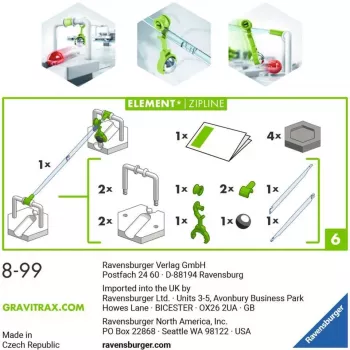 Ravensburger GraviTrax Στοιχείο Zipline Αξεσουάρ για παιχνίδι δεξιοτήτων δραστηριότητας (27472)