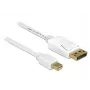 Καλώδιο DisplayPort DeLOCK 83482 Mini DisplayPort 2 m Λευκό