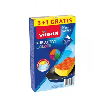 Σφουγγάρι Vileda Pur Active Colors 4 τεμ.