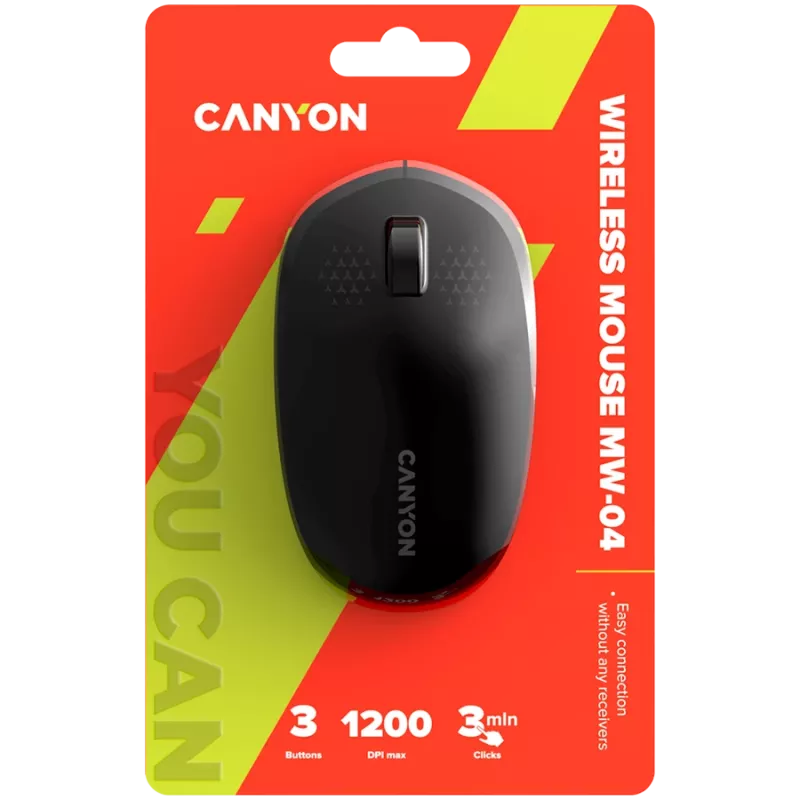 CANYON Ποντίκι MW-04 3 Κουμπιά BT Ασύρματο Μαύρο