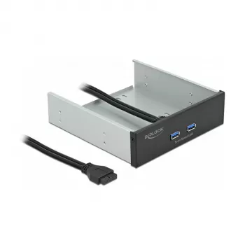 Μπροστινό πάνελ DeLOCK 5,25 ιντσών 2 x USB 5 Gbit/s Υποδοχές Type-A