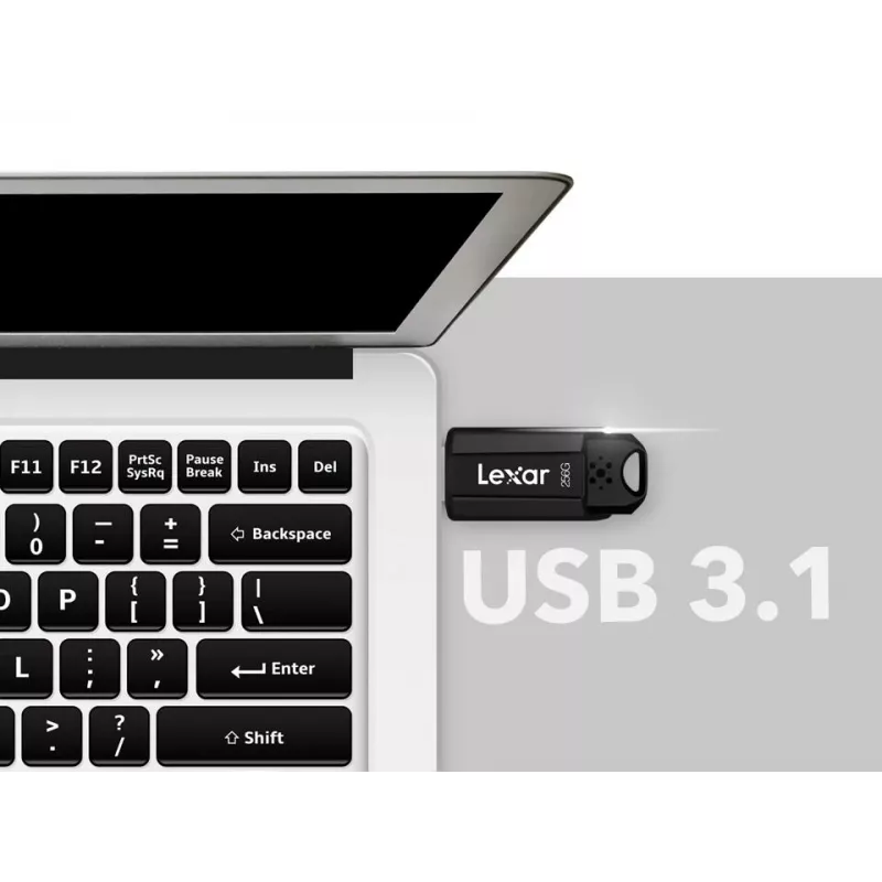 USB Stick Lexar JumpDrive S80 256 GB, USB Type-A, USB 3.2 Gen 1, μαύρο, 20 g