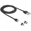 Καλώδιο USB DeLOCK 85723 USB 2.0 1,1 m USB A USB C/Micro-USB B μαύρο