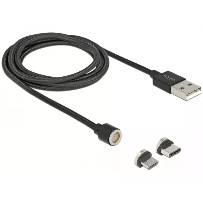 Καλώδιο USB DeLOCK 85723 USB 2.0 1,1 m USB A USB C/Micro-USB B μαύρο