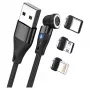 Καλώδιο USB RealPower MagneticCharge3 1m USB A μαύρο