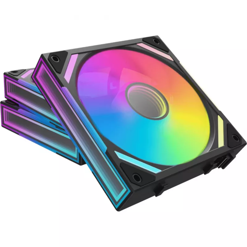 Alpenföhn 84000000228 Wing Boost 4 PWM RGB ανεμιστήρες case, 120 mm, 500–1800 rpm, 3 τεμ., μαύροι