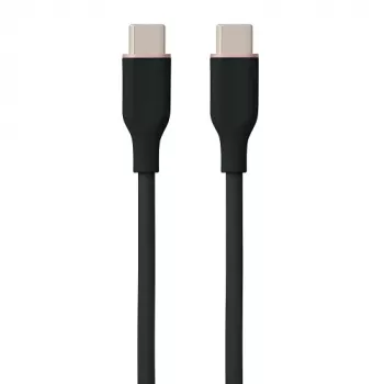 Καλώδιο σιλικόνης USB Type-C σε Type-C, 100 W (μαύρο, 2 m)
