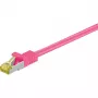 Καλώδιο δικτύου Goobay RJ-45 CAT7 2m ματζέντα S/FTP