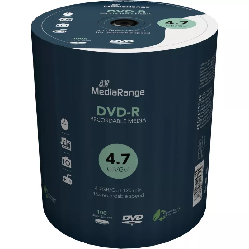 MediaRange MR442 κενά DVD 4,7 GB DVD-R 100 τεμ.