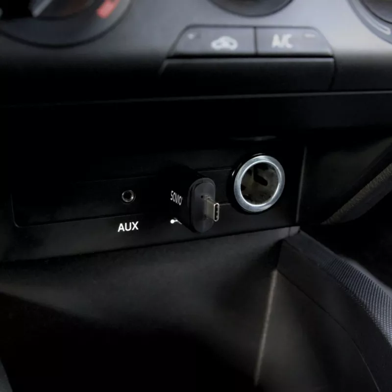 Ασύρματος πομπός ήχου Savio TR-17 Bluetooth USB 10 m Μαύρο