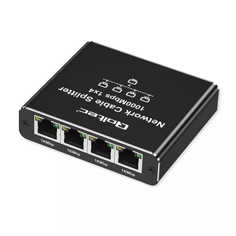 Ethernet Mini Switch QOLTEC 52293 1x4 RJ45, unmanaged διαχωριστής δικτύου 1-in 4-out
