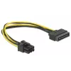 Delock 82924 καλώδιο τροφοδοσίας SATA 15 ακίδων σε 6 ακίδων PCI Express