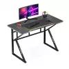 Gaming γραφείο huzaro Hero 1.6 μαύρο — ευθύ τραπέζι από MDF/άνθρακα 1200×600×750 mm, μεταλλικός σκελετός