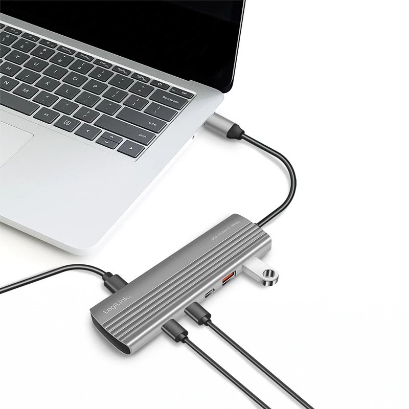 Ultra-slim USB 3.2 Hub 2xUSB-A, 8xUSB-C, PD, 100W