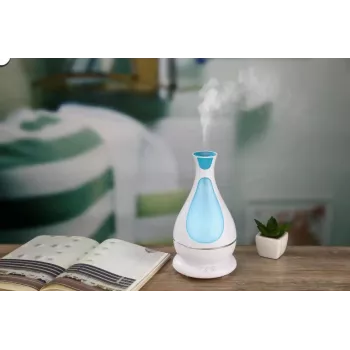 Μίνι διαχύτης αρώματος με φως LED, 400 ml, Λευκό