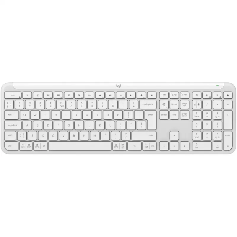 Logitech K950 Signature λεπτό πληκτρολόγιο γραφείου RF Wireless Bluetooth QWERTY US International λευκό