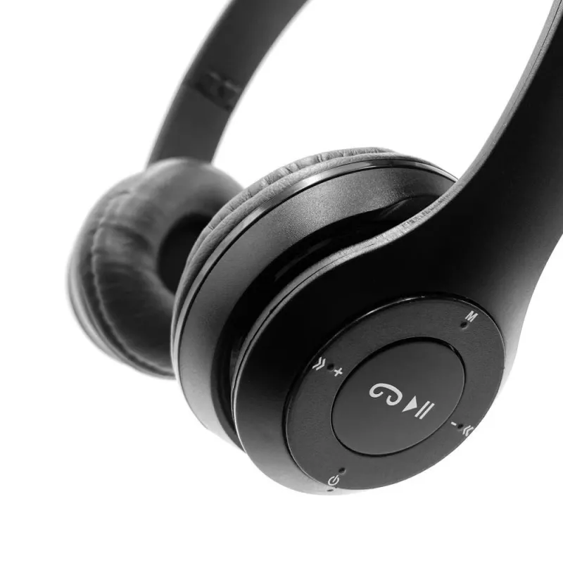 MEDIA-TECH EPSILION BT MT3591 ασύρματα ακουστικά Bluetooth 4.2 μικρόφωνο ραδιόφωνο FM μαύρα