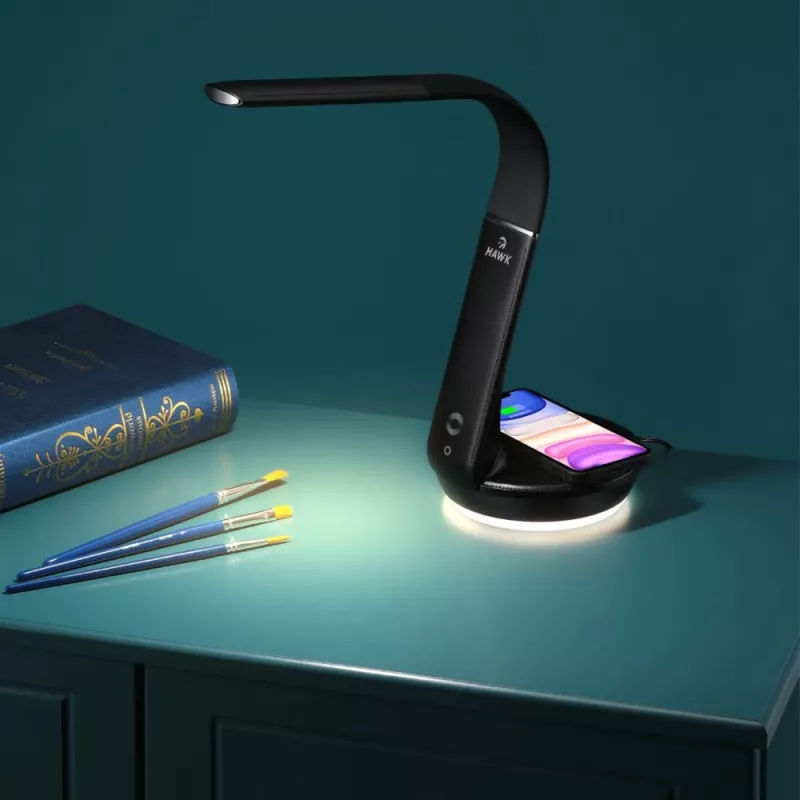 Επιτραπέζιο φωτιστικό Hawk HW-LAMP02 μαύρο — dimmable, ρυθμιζόμενος βραχίονας