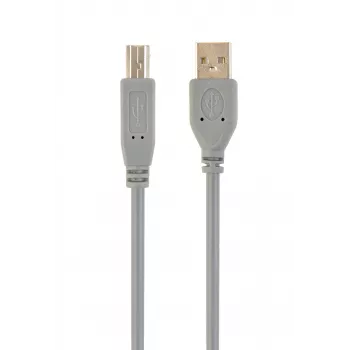Καλώδιο USB 2.0 A-βύσμα αρσενικό σε B-βύσμα αρσενικό, 1,8 m, γκρι