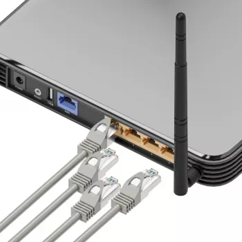 Καλώδιο Ethernet Patch Extralink Cat 5e UTP, 10 m, RJ-45–RJ-45, γκρι