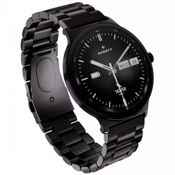 Smartwatch Garett Quantum – μαύρο ανοξείδωτο ατσάλι