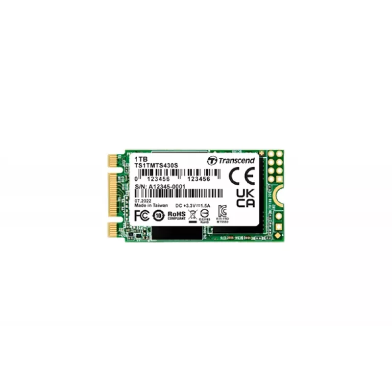 Μονάδα SSD Transcend 1 TB M.2 SATA III 3D-NAND Μοντέλο 430S
