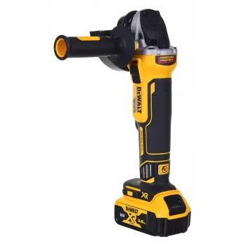 Σετ combo ηλεκτρικών εργαλείων DeWALT DCK2080P2T-QW — 18V Li‑Ion 5Ah (2x), λειαντήρας γωνίας DCG405, δραπανοκατσάβιδο, σπείρωμα δίσκου λείανσης M14, βαλίτσα μεταφοράς