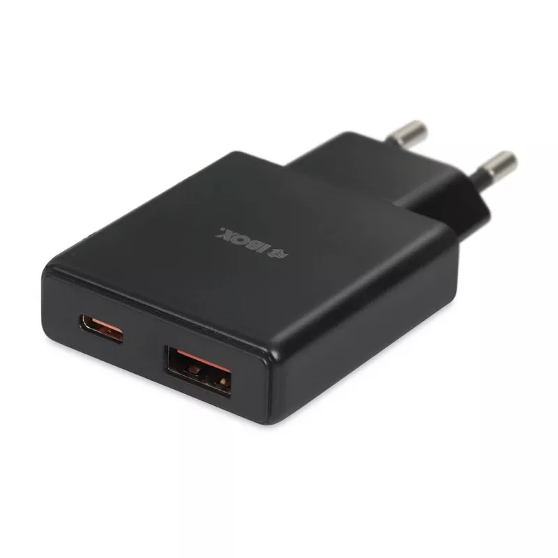 Φορτιστής τοίχου iBOX C-43 Slim GaN PD30W, μαύρο