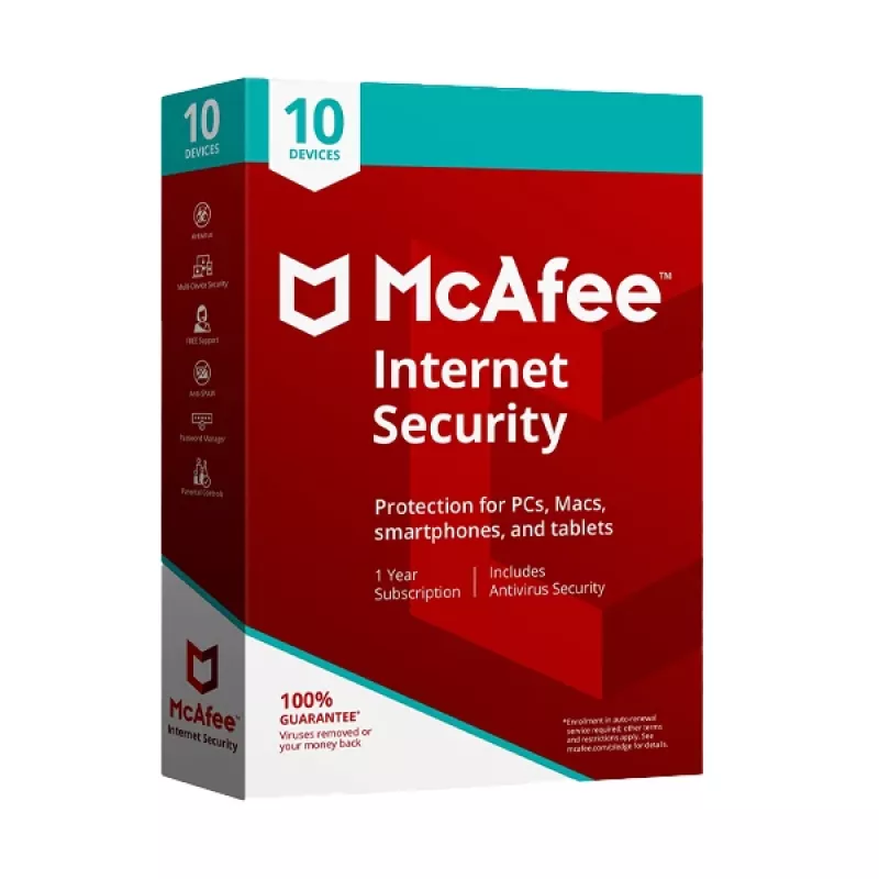 McAfee Internet Security 10 - συσκευές 1 έτος