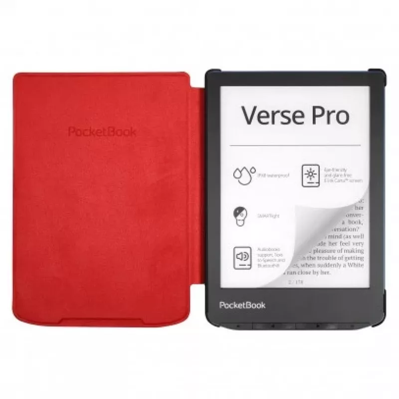 PocketBook H-S-634-R-WW Shell θήκη για Verse / Verse Pro 15,2 cm (6 ίντσες), μικροΐνες/PU, κόκκινη
