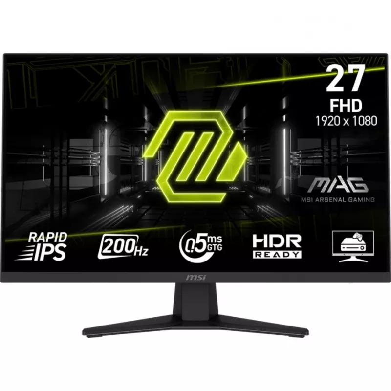MSI MAG 274FDE Οθόνη gaming 68,6 cm (27 ίντσες), μαύρο, FullHD, Rapid-IPS, HDR Ready, Adaptive-Sync, Panel 200Hz (9S6-3CE41H-002)