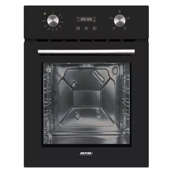 MPM MPM-45-BO-23C εντοιχιζόμενος ηλεκτρικός φούρνος, 45 cm, 50 l, AQUA CLEAN, ρολόι αφής και διακόπτες ελέγχου, μαύρο γυαλί