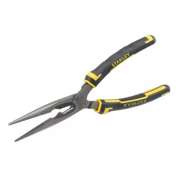 Επίπεδη στρογγυλή πένσα Stanley FatMax Long Nose Pliers μαύρο κίτρινο 200 mm 203 g